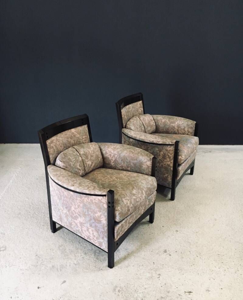 Postmodern Design "Peggy" Lounge Chair Set Van Umberto Asnago Voor Giorgetti, Italië, Ca. Jaren 1980 photo buy