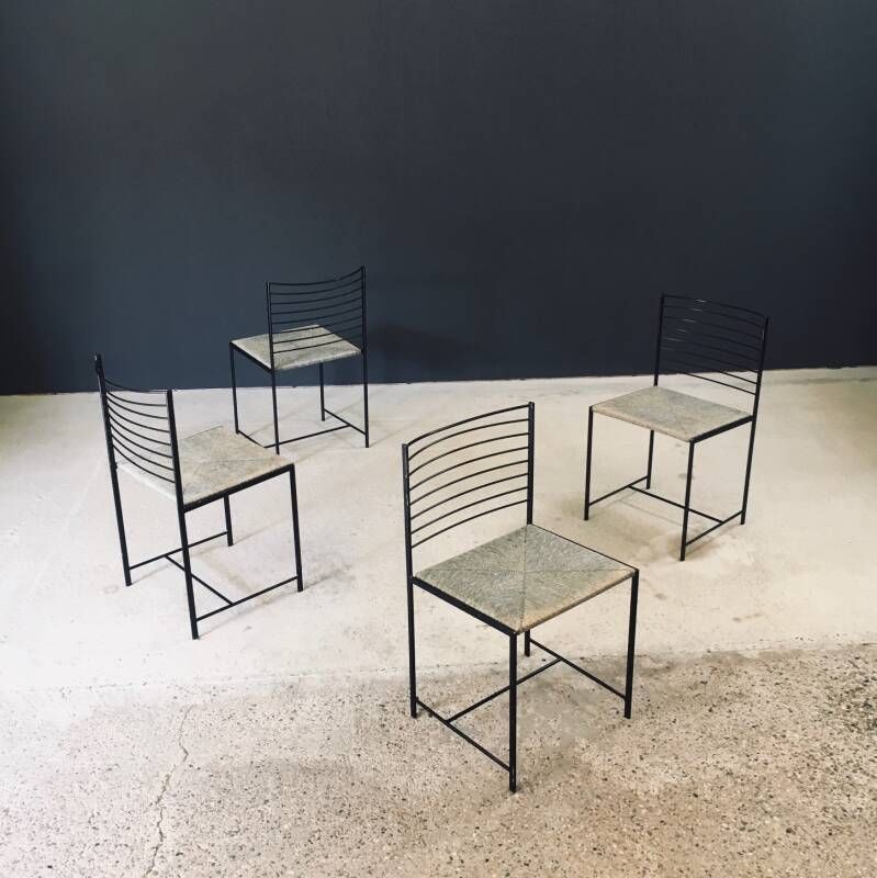 Postmodern Design "Alice" Dining Chairs By Cidue, Italy 1980's