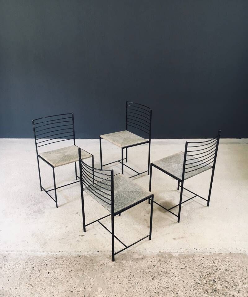 Postmodern Design "Alice" Dining Chairs By Cidue, Italy 1980's photo furniture