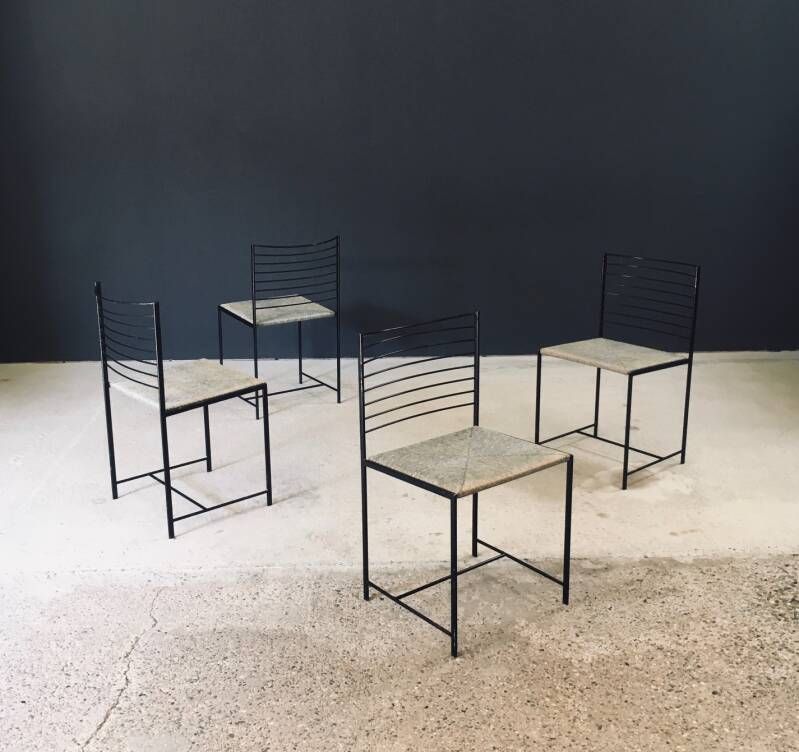Postmodern Design "Alice" Dining Chairs By Cidue, Italy 1980's photo vinterior