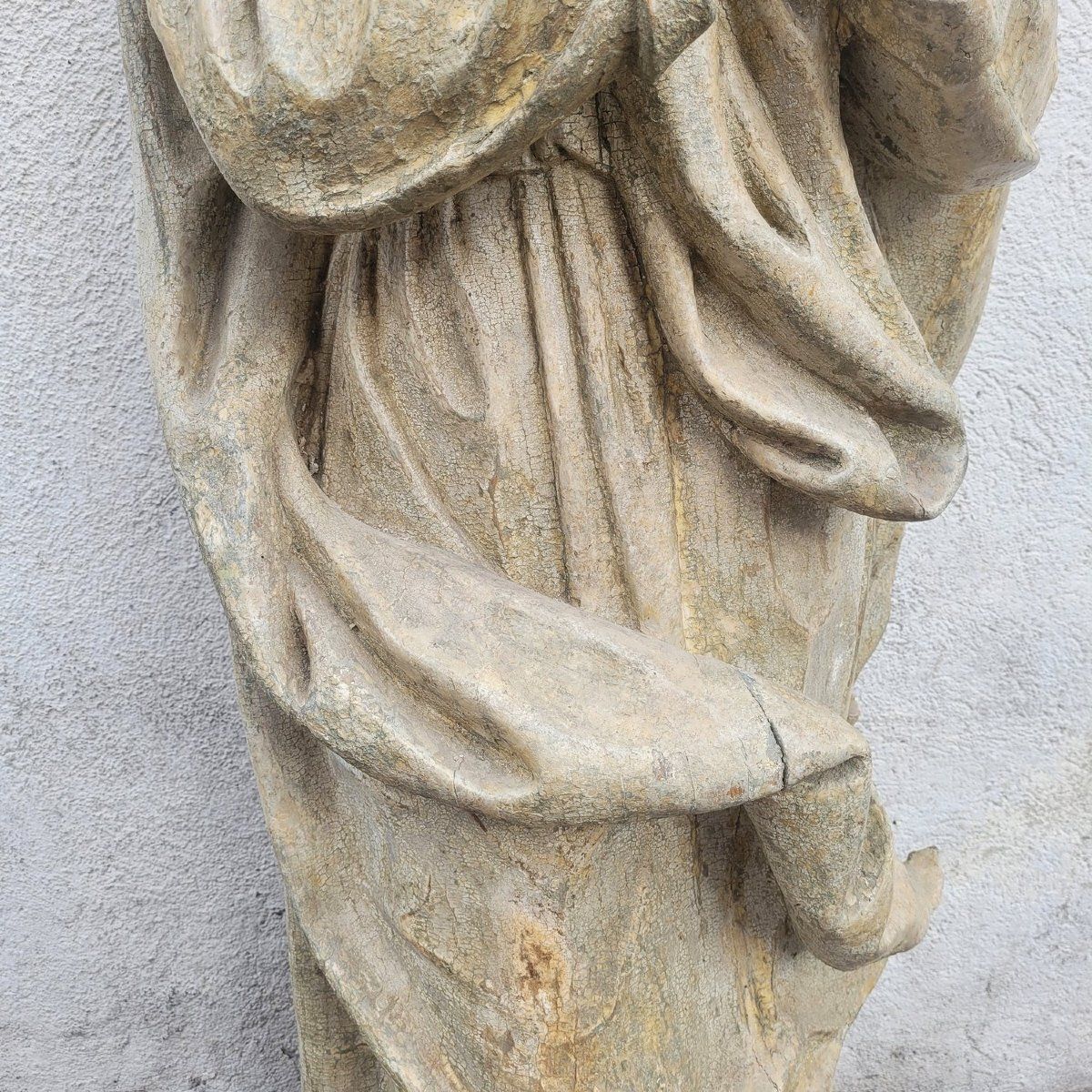 Madonna In Lacquered Wood H160cm, 17th Century Period photo buy