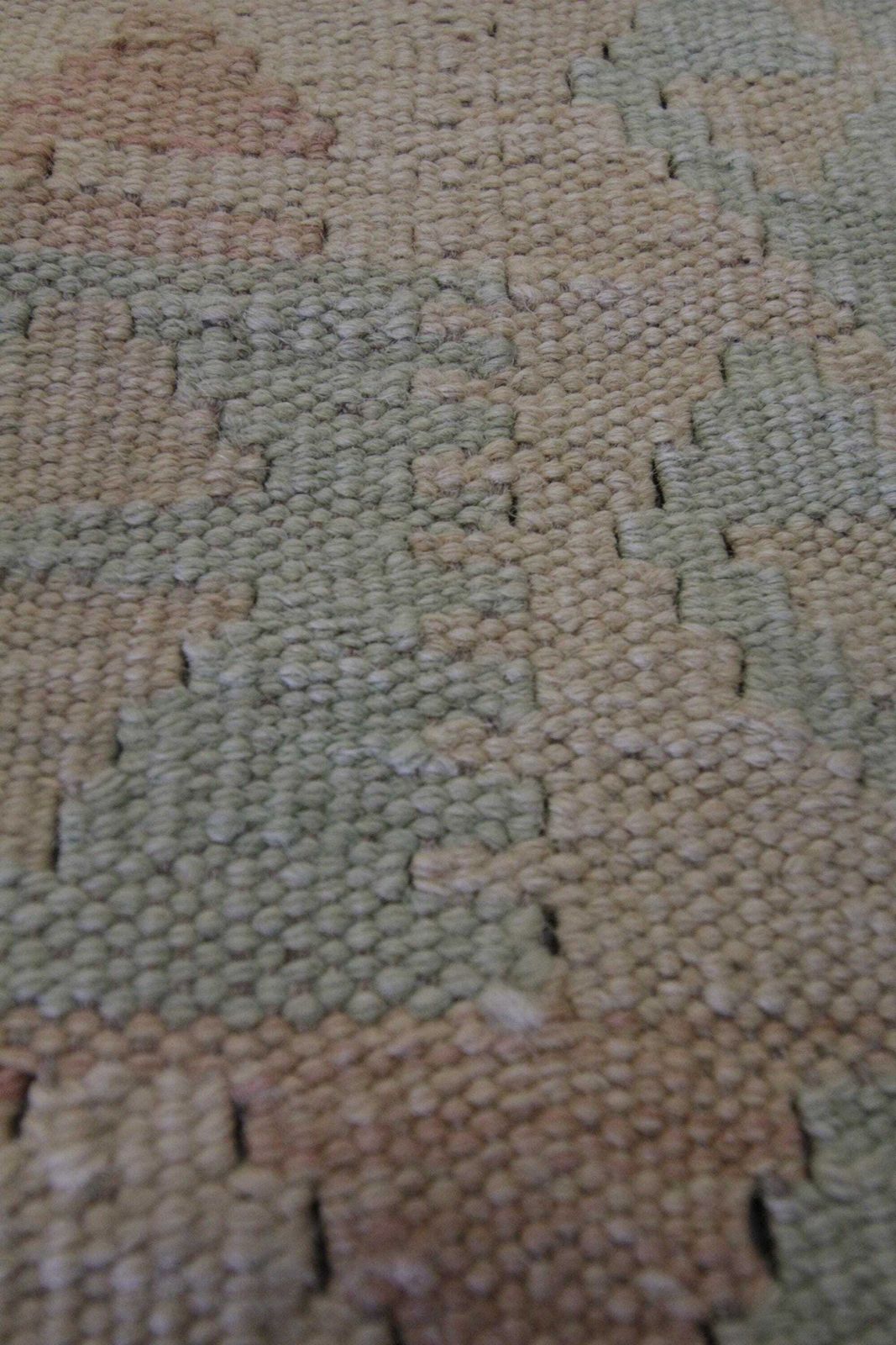 photo for sale Khaki Green Afghan Kilim Rug: Small Wool Tribal Flatweave Carpet (2.9 X 3.5 Ft.)