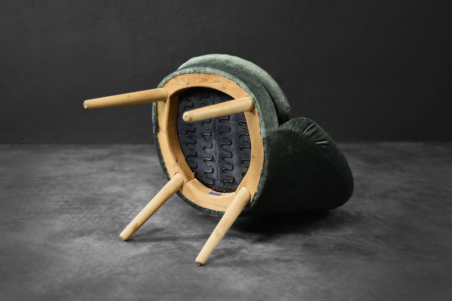 Mid Century Danish Modern Model 301 Easy Chair In Oak And Fabric By Ejvind A. Johansson For Godtfred H. Petersen, 1950s photo furniture