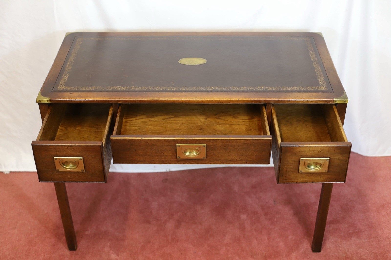 Reprodux Bevan Funnell Lovely Military Campaign Style Writing Desk photo for sale