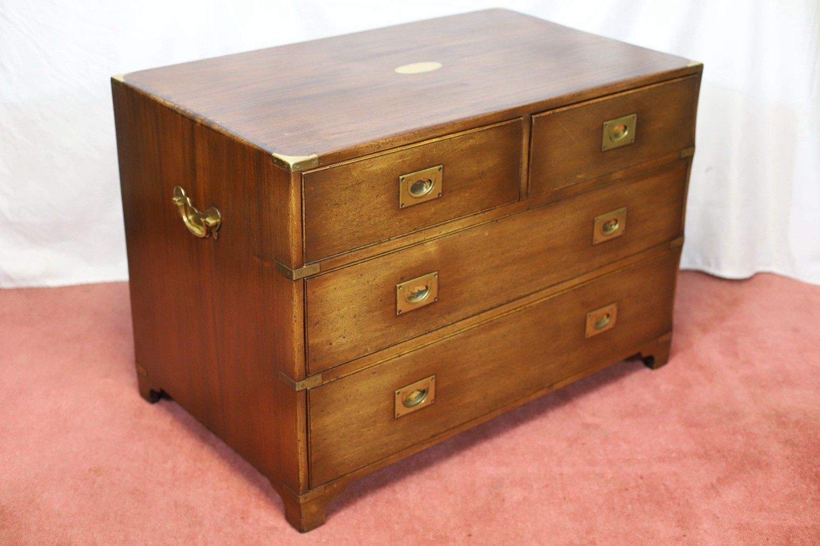 Reprodux Bevan Funnell Stunning Military Campaign Style Chest Of Drawers