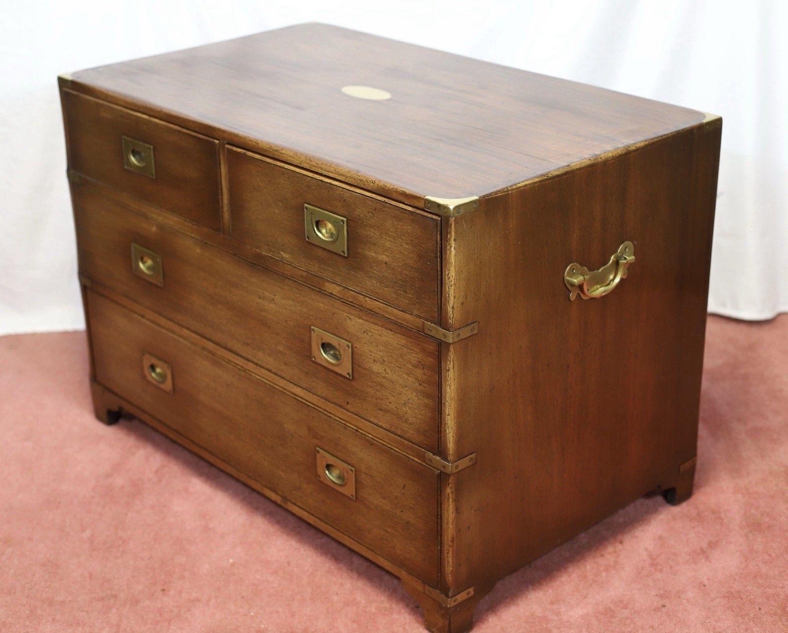 Reprodux Bevan Funnell Stunning Military Campaign Style Chest Of Drawers photo buy