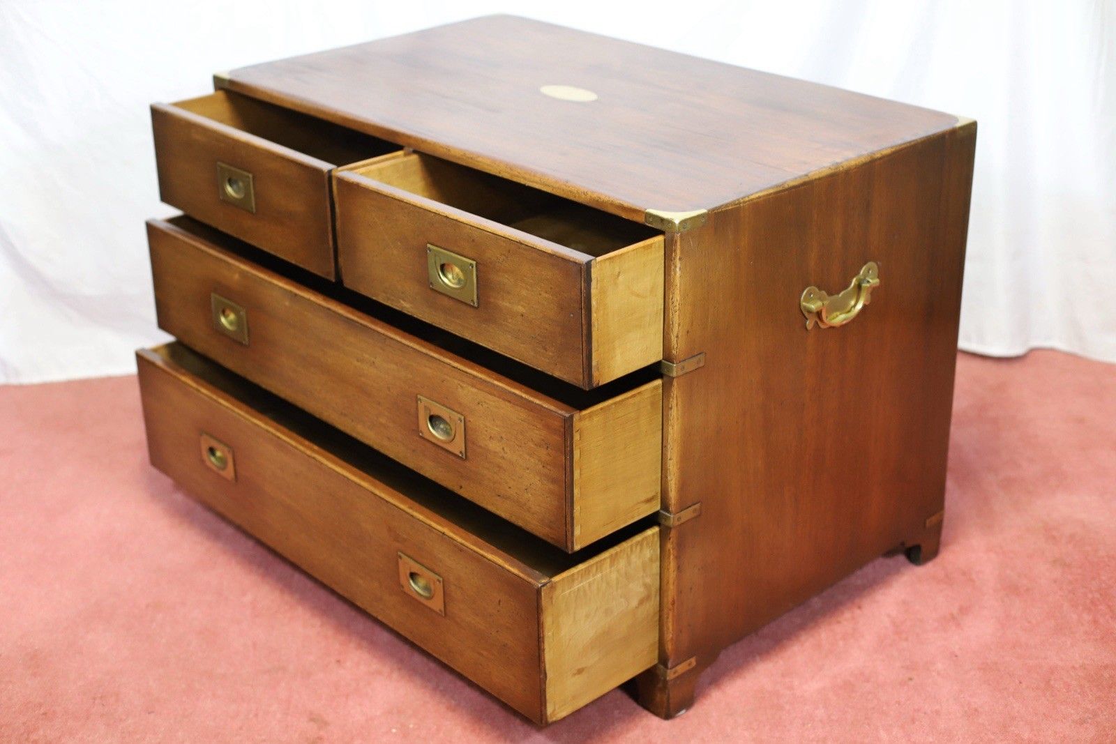 photo furniture Reprodux Bevan Funnell Stunning Military Campaign Style Chest Of Drawers