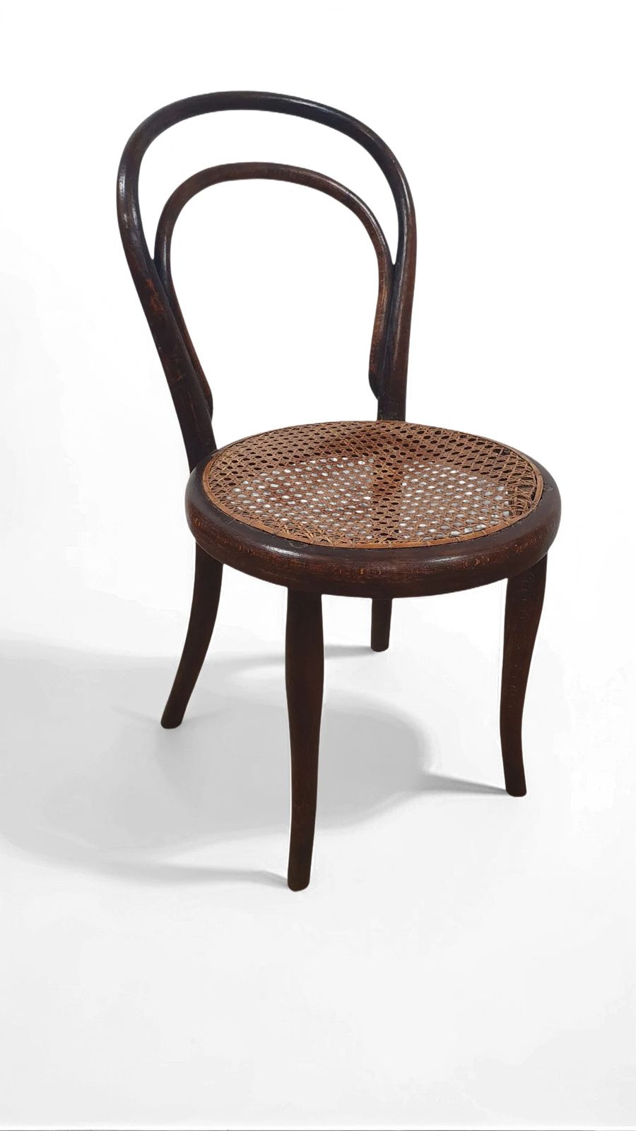 Very Rare Original Child's Size Thonet No. 14 Bentwood Chair With Cane Seat