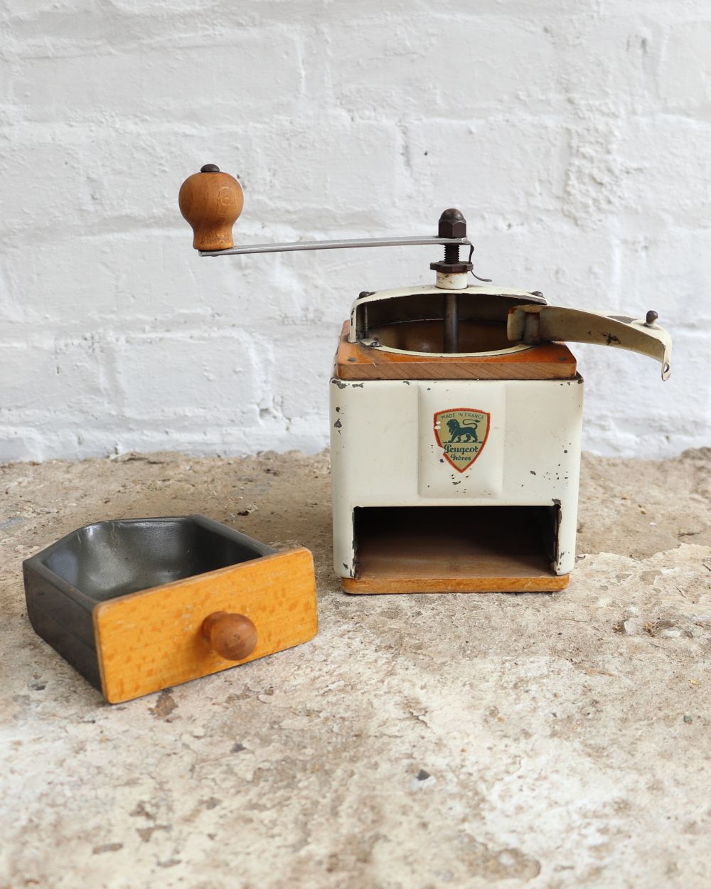 photo for sale Mid Century Peugeot Frères Coffee Grinder