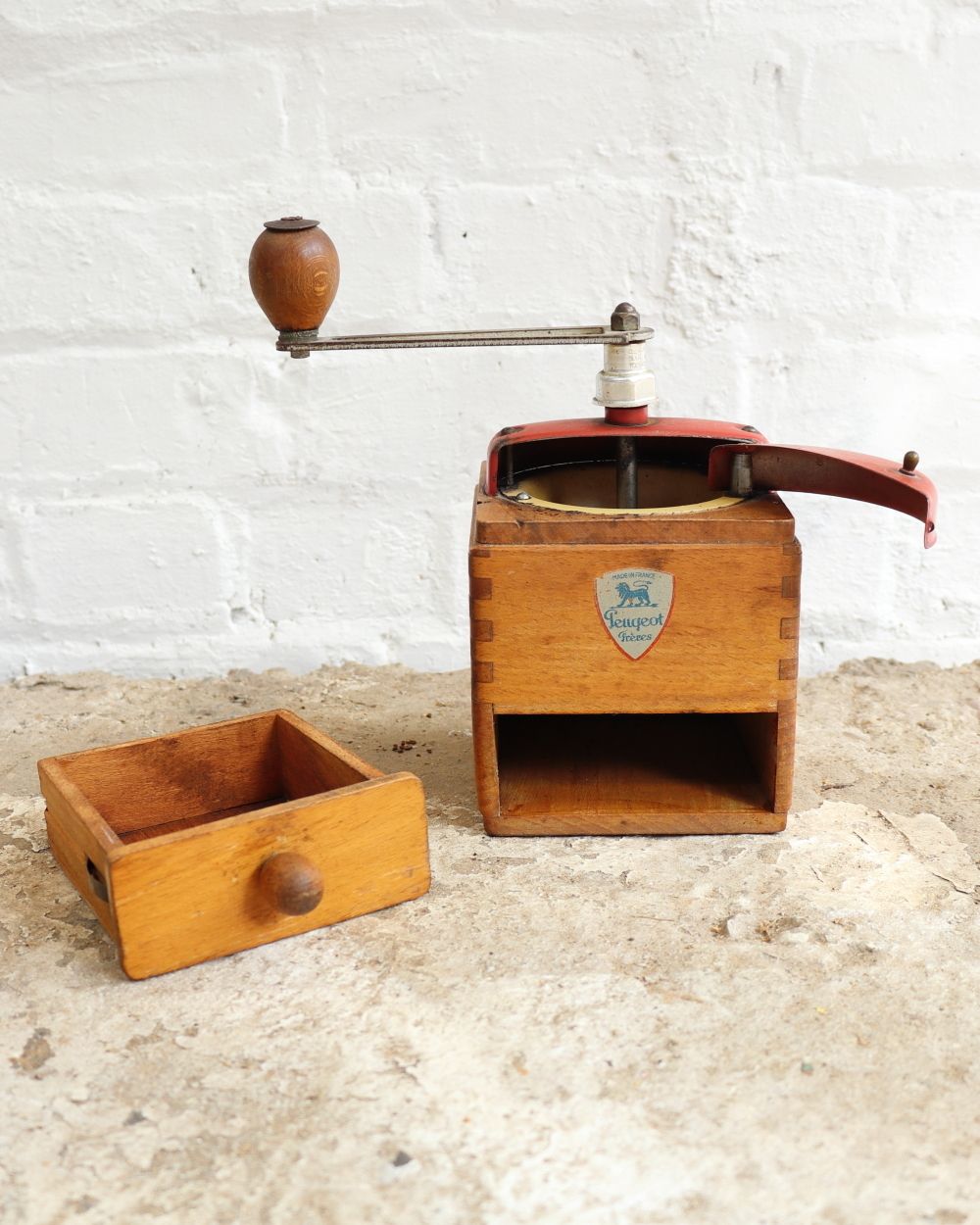 photo furniture Mid Century Peugeot Frères Coffee Grinder