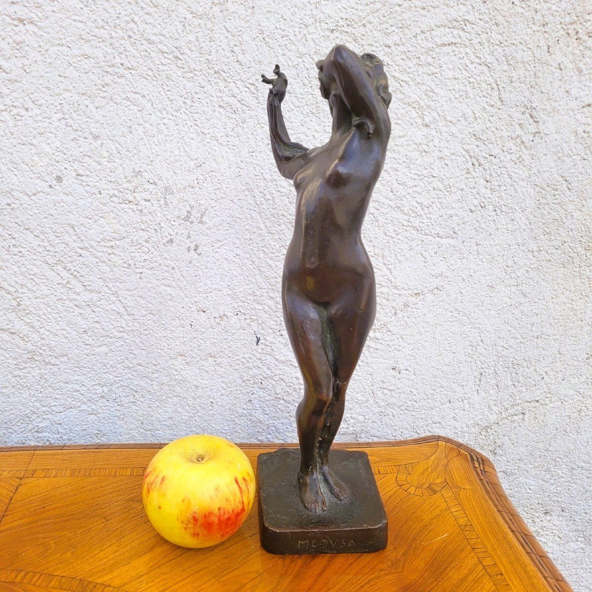 U Rusconi, Medusa, Signed Bronze, Late 19th Early 20th Century photo furniture