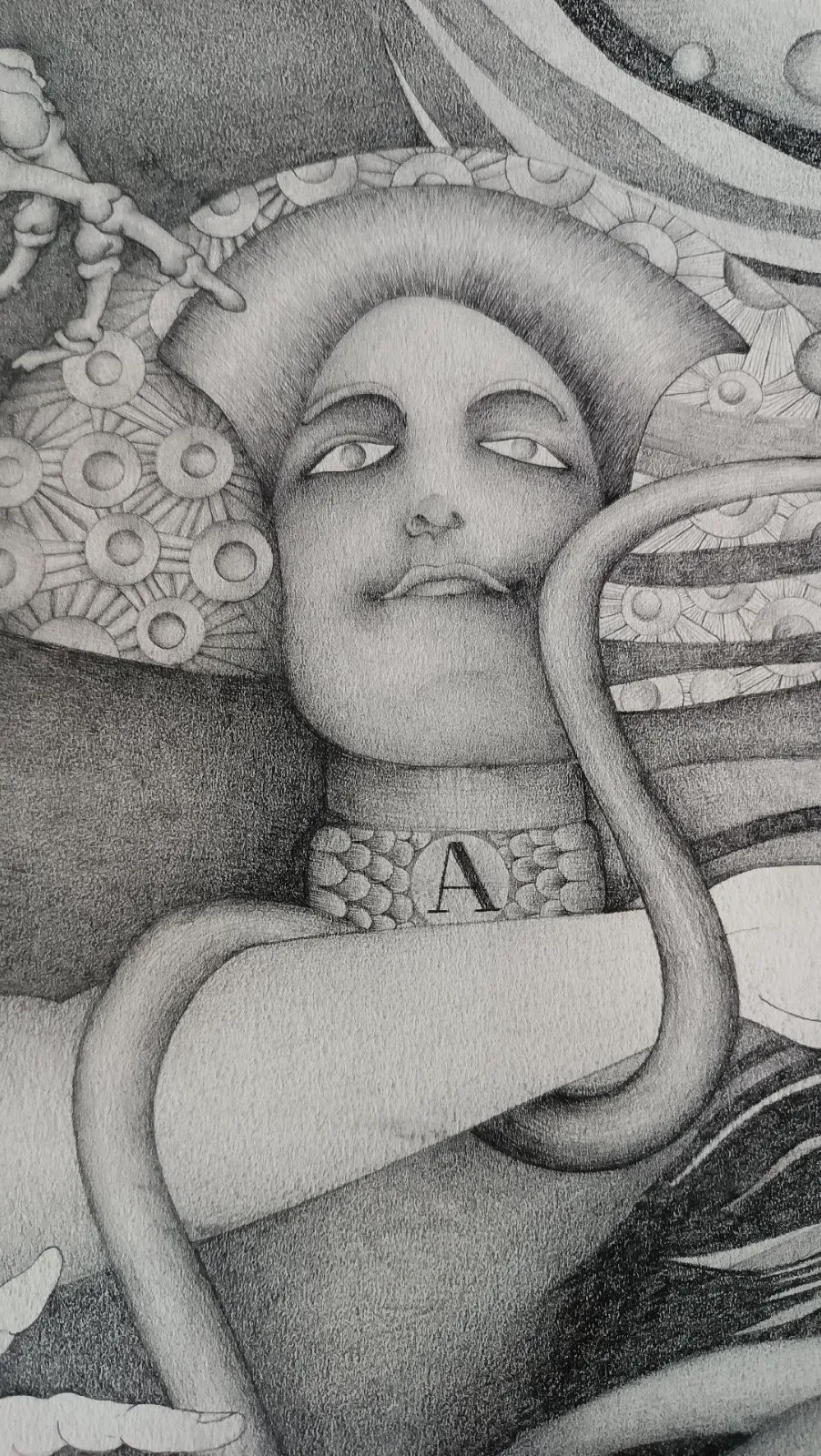 Large Metaphysical Pencil Drawing 70x50cm photo Art
