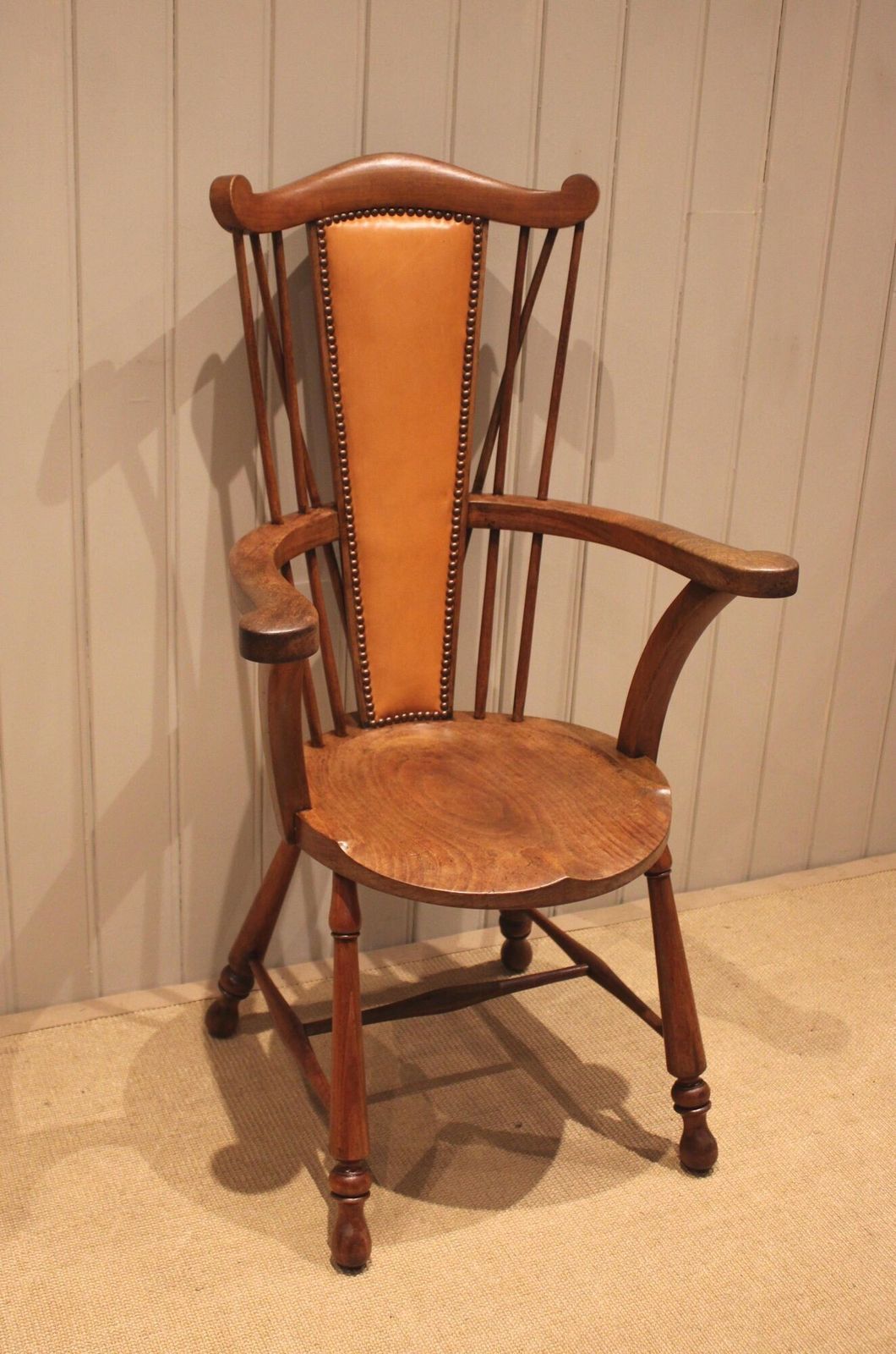 Arts & Crafts Fruitwood Chair, 1900s photo for sale