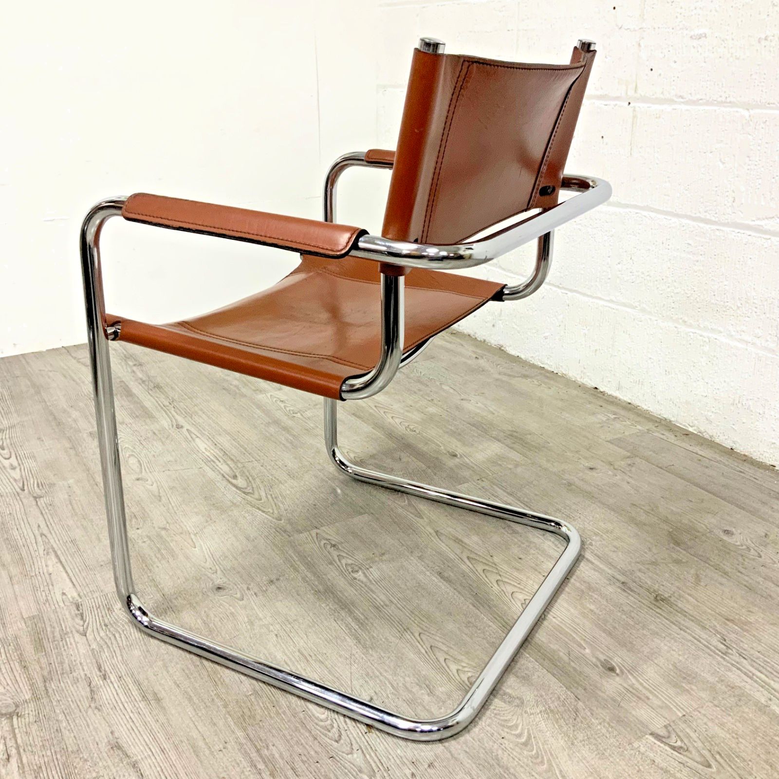 An Italian  Mart Stam  Marcel Breuer Model S34 Cantilever Dining Office Chair photo for sale