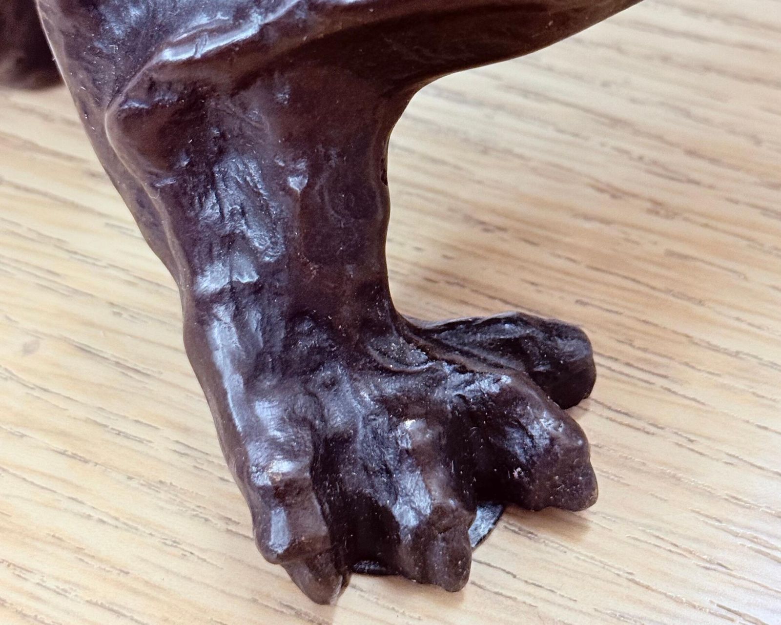 Antique Bronze Lion Sculpture 19th Century Brown Patinated Roaring Lion Statue photo vintage