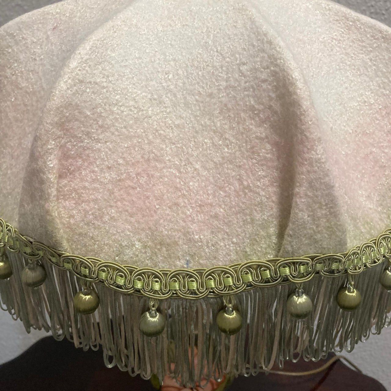 Moorcroft Vintage Hand Painted Table Lamp With Hand Felted Scalloped Shade photo Lighting