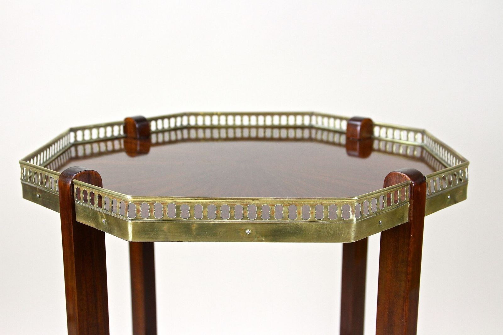 19th Century Octagonal Mahogany Side Table, Napoleon III, France Circa 1870 photo vinterior