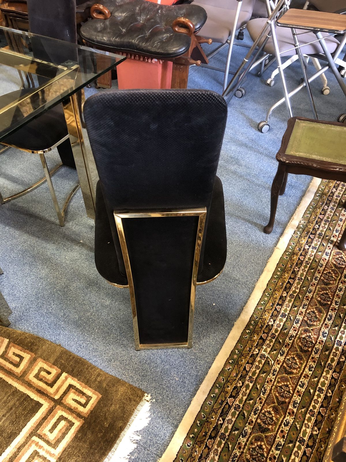 Willy Rizzo Glass Dining Room Table And 6 Matching Chairs photo for sale