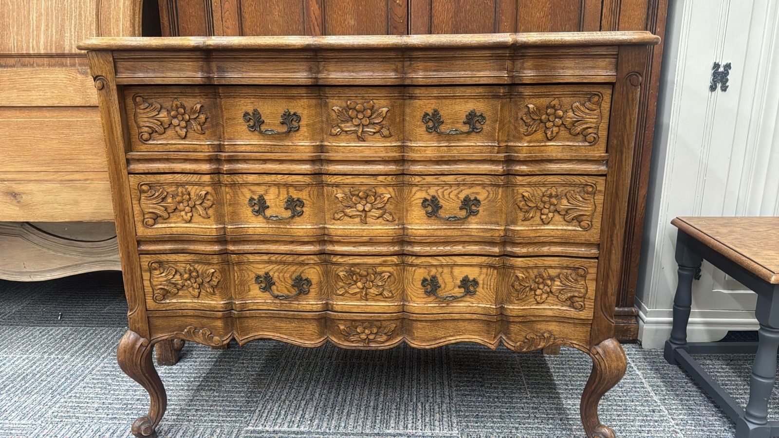 Carved French Louis Chest Of Drawers