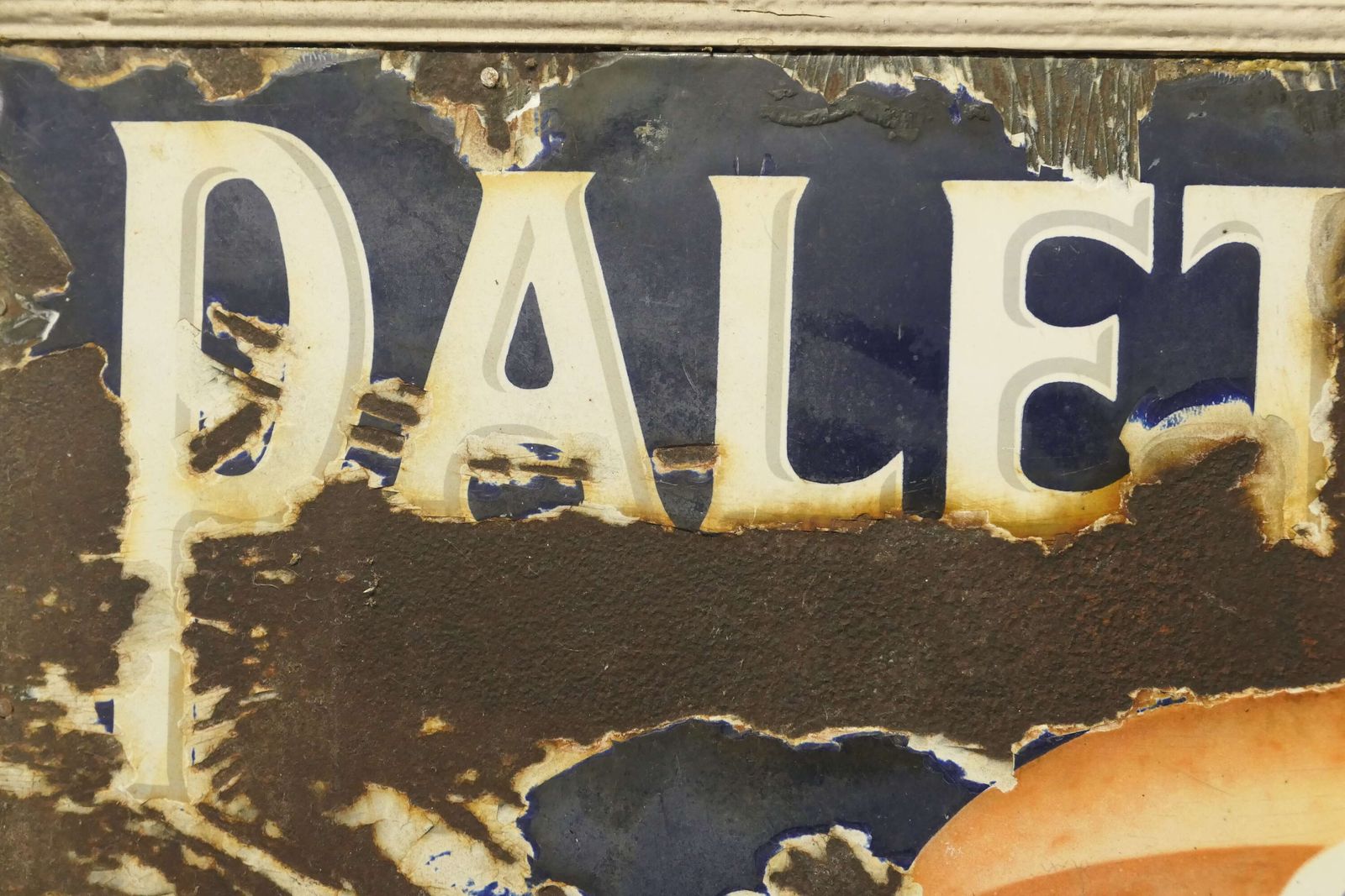 Large Early 20th Century Palethorps Pictorial Enamel Sausage Sign photo 1500.0