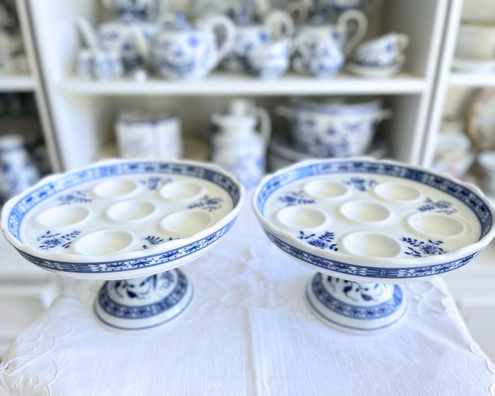 Blue Onion Escargot Plate | 1 St. | Vintage Hutschenreuther photo for sale