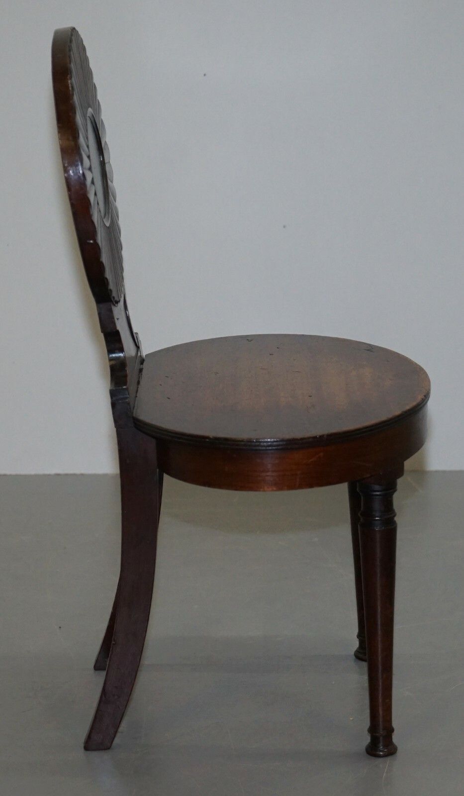 Fine Circa 1780 Georgian Shell Back Hall Chair Gillows Of Lancaster Attributed photo vintage