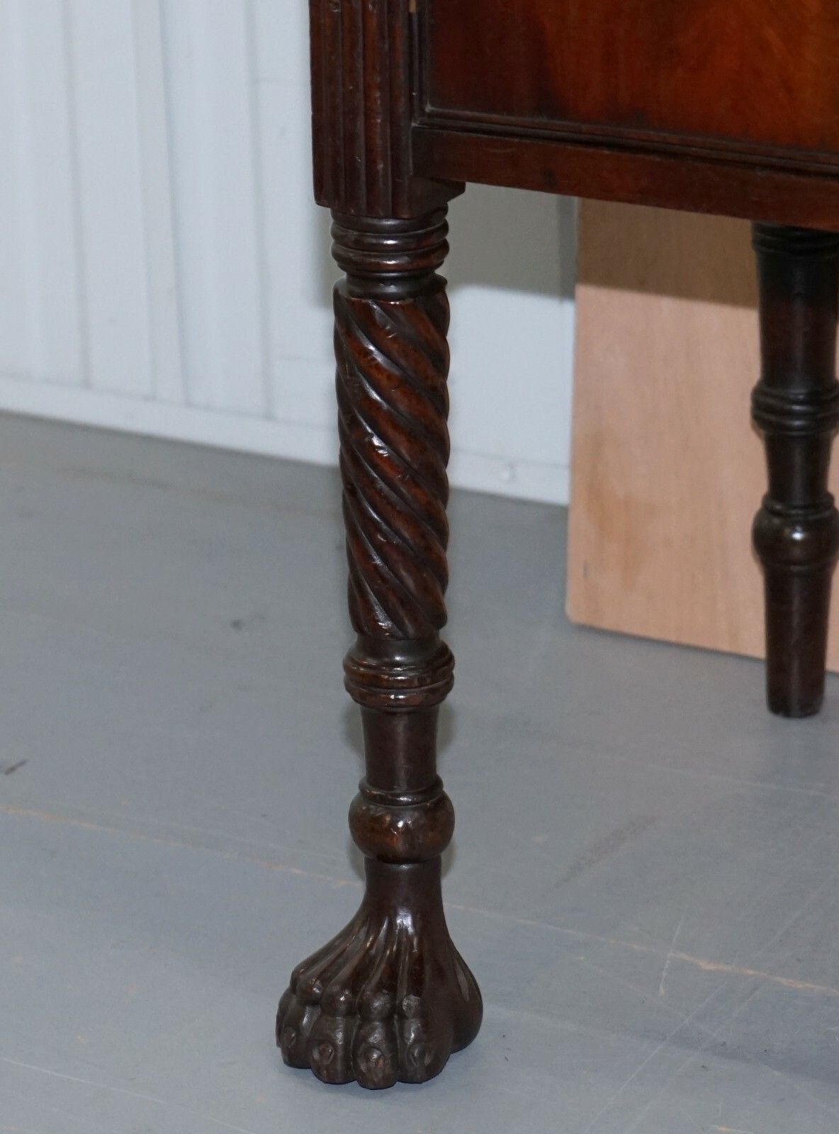 Original 1790 Georgian Irish Mahogany Sideboard With Brass Gallery Lion Handles photo buy