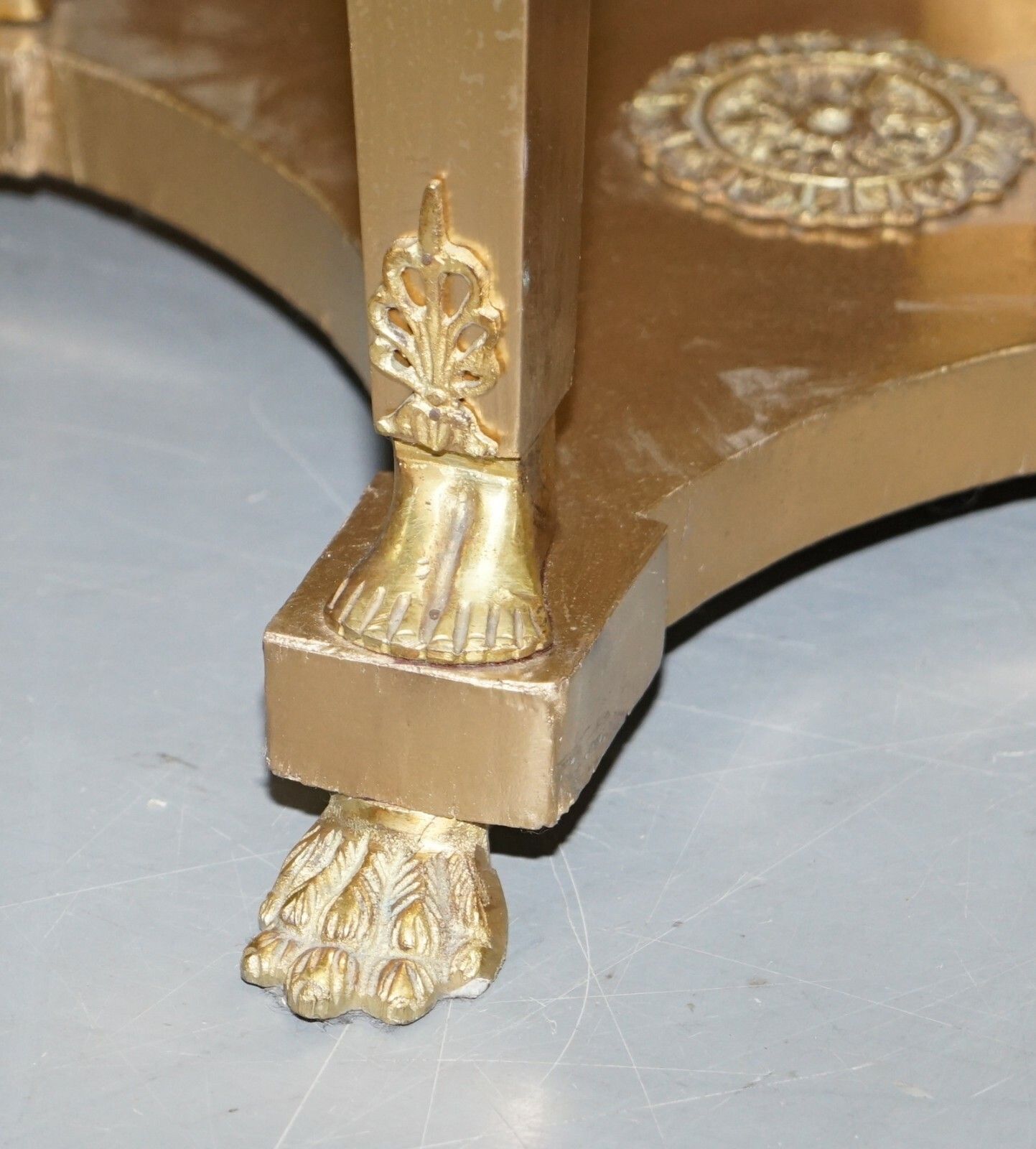 Pair Of French Empire Louis XVII Giltwood Marble Topped Jardiniere Bust Stands photo Home Decor