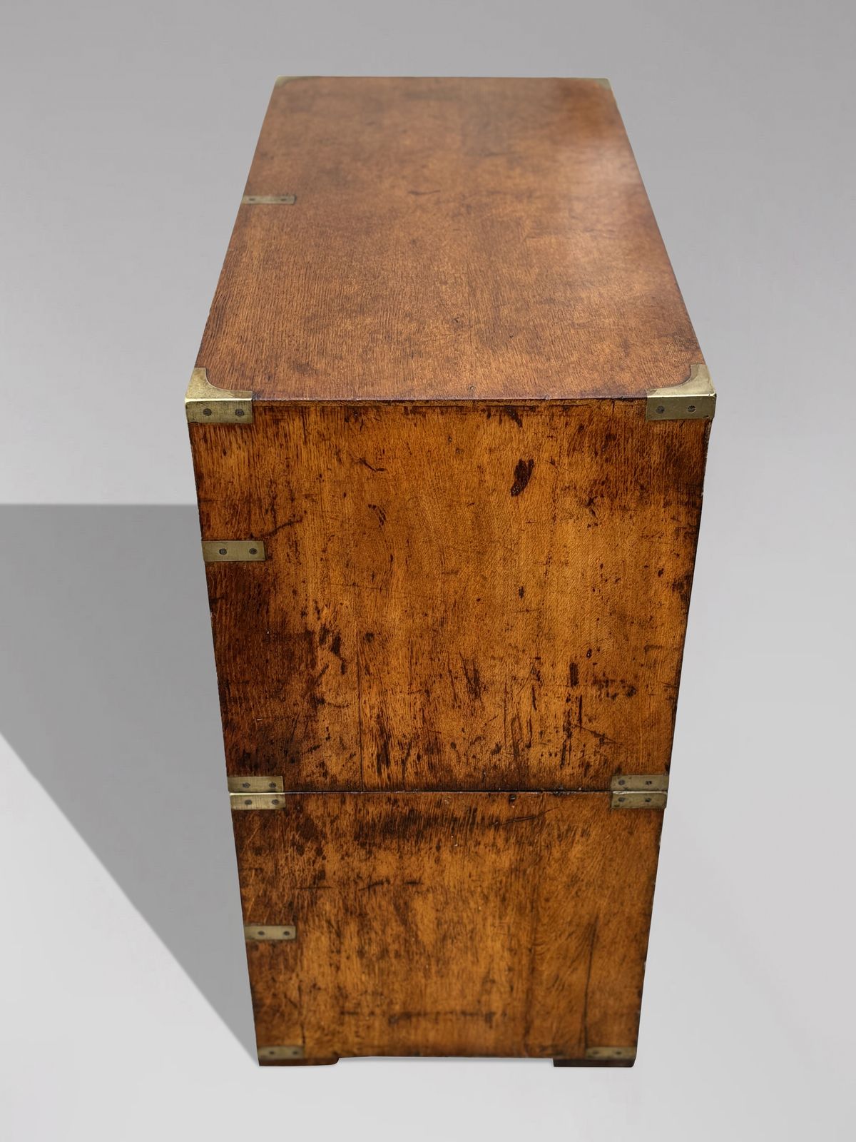 photo vinterior 19th Century Oak Military Campaign Chest Of Drawers, C1840