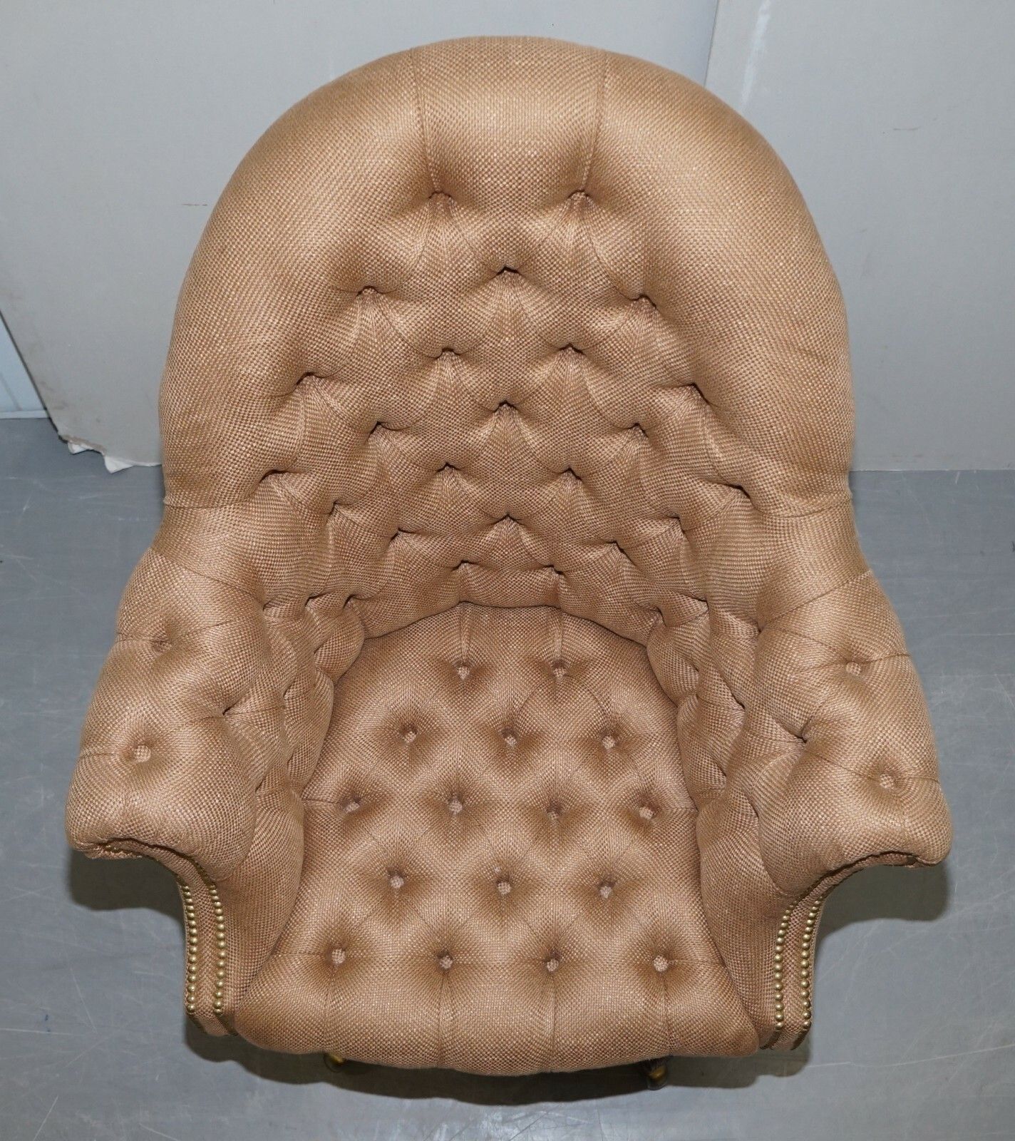 One Of A Kind Fully Restored Mahogany Chesterfield Captains Directors Armchair photo Furniture