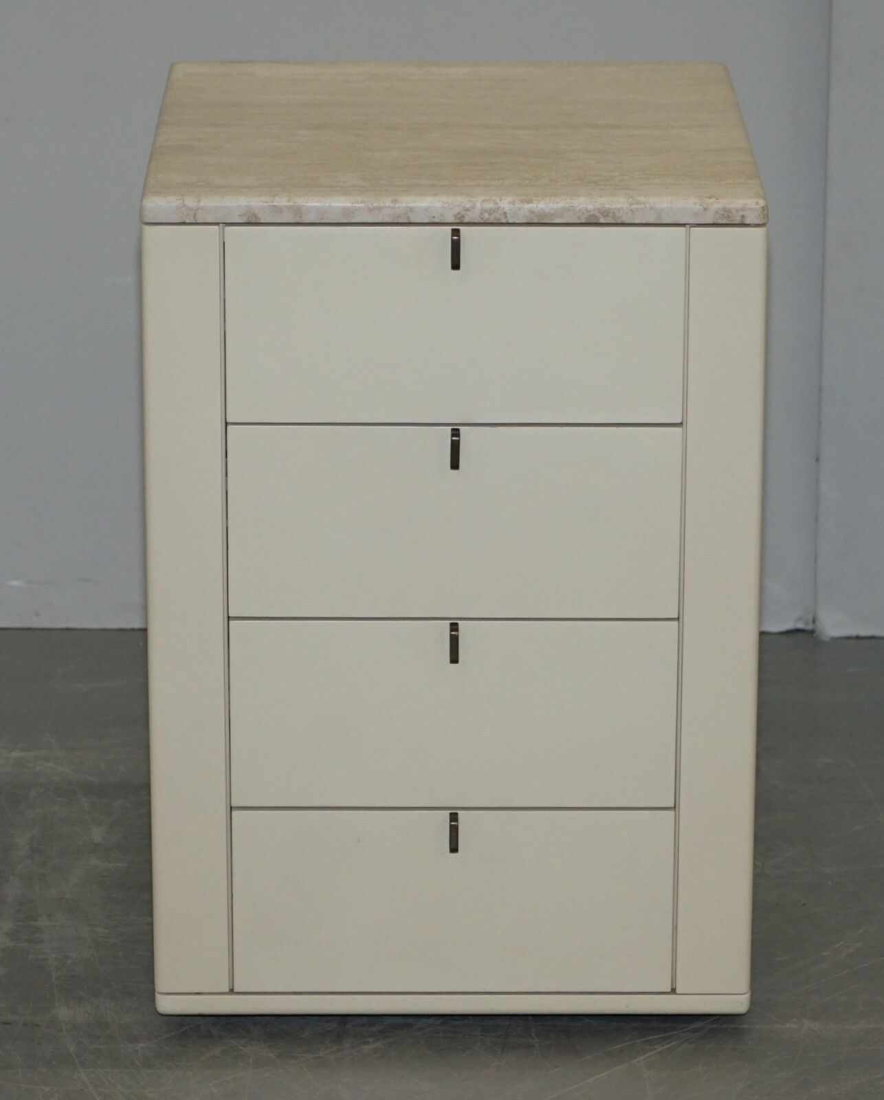 photo for sale Interlubke Made In Germany Marble Topped Chest Of & Pair Of Bedside Drawers