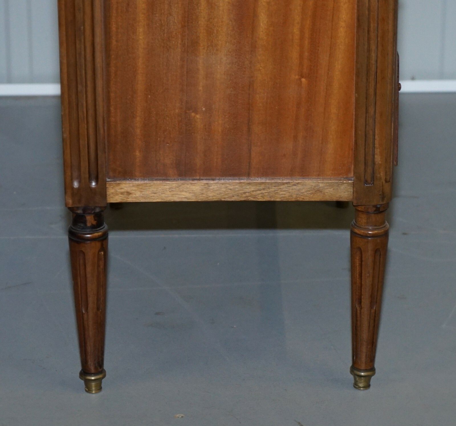 Furniture Rare 19th Century French Marble Topped Brass Gallery Semainier Chest Of Drawers photo