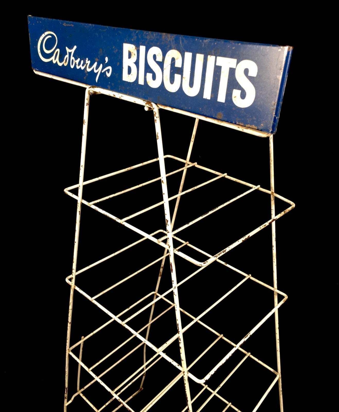 Antique Advertising Cadbury's Biscuit Shop Display Stand Chocolate Rack C.1930 photo for sale