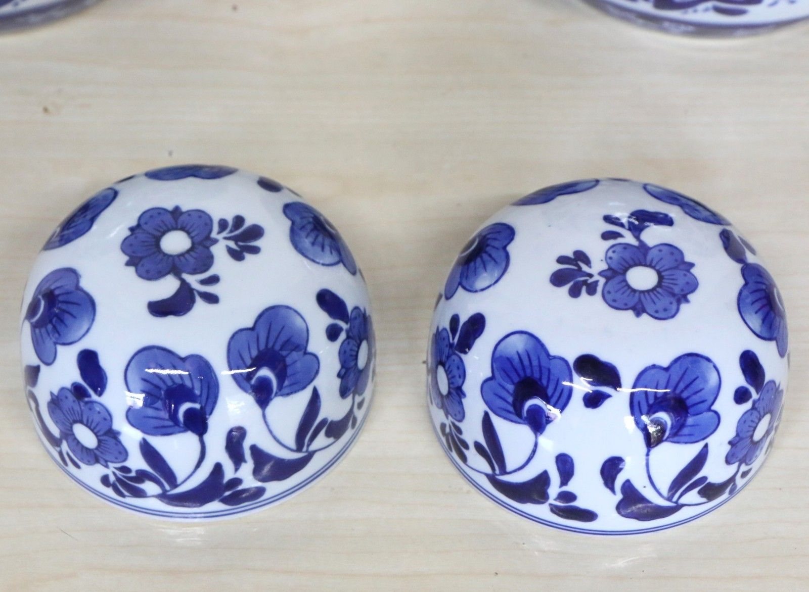 Home Decor Pair Of Large Vintage Blue & White Chinese Ginger Jars Antique Style Porcelain photo