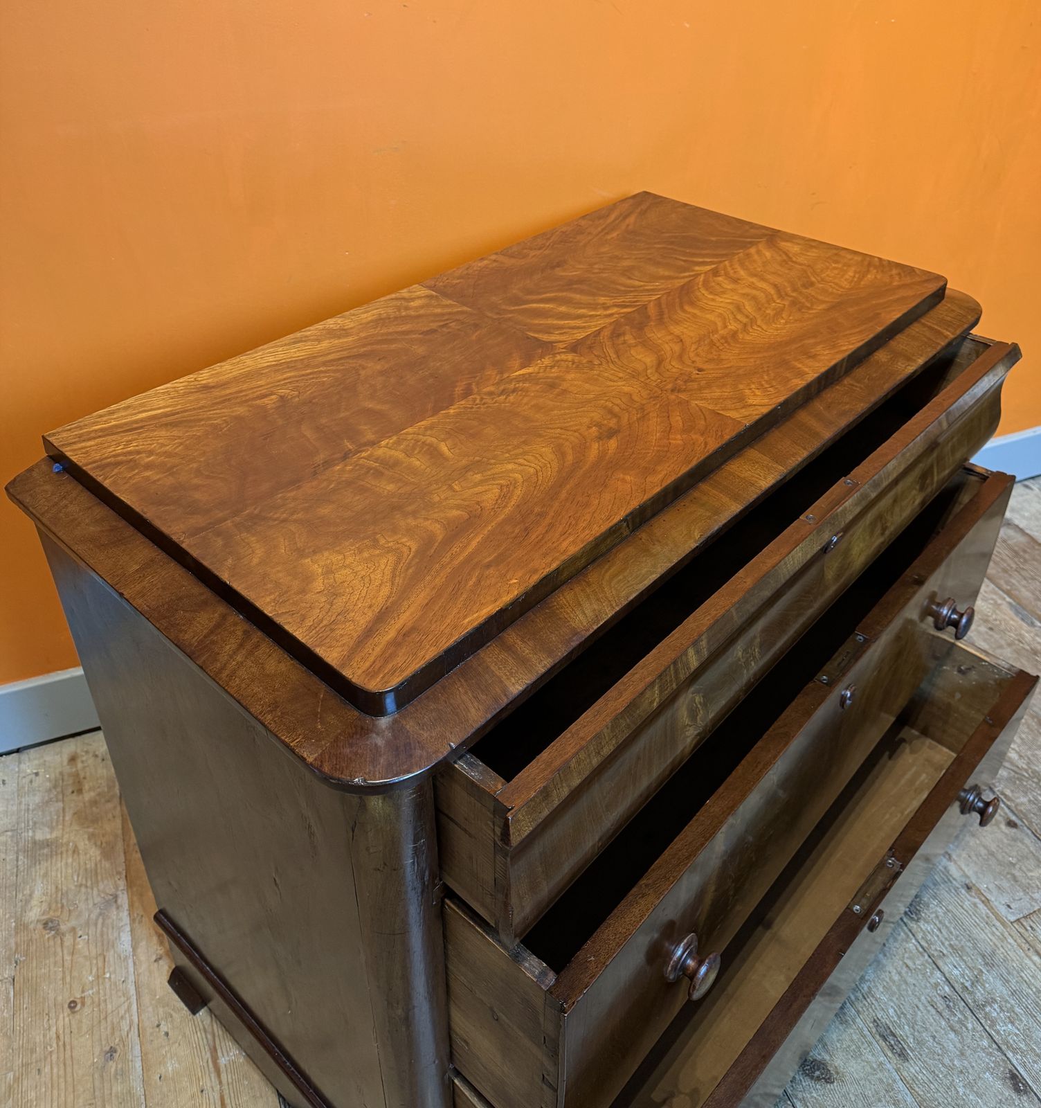 19th Century Biedermeier Mahogany Chest Of Drawers photo 295.0