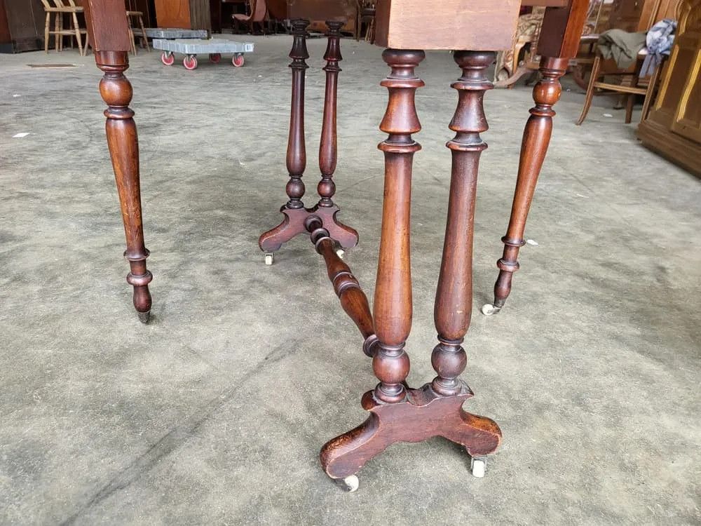 Antique Gate Leg Drop Leaf Sutherland Dining Occasional Table Seat 4 photo Furniture