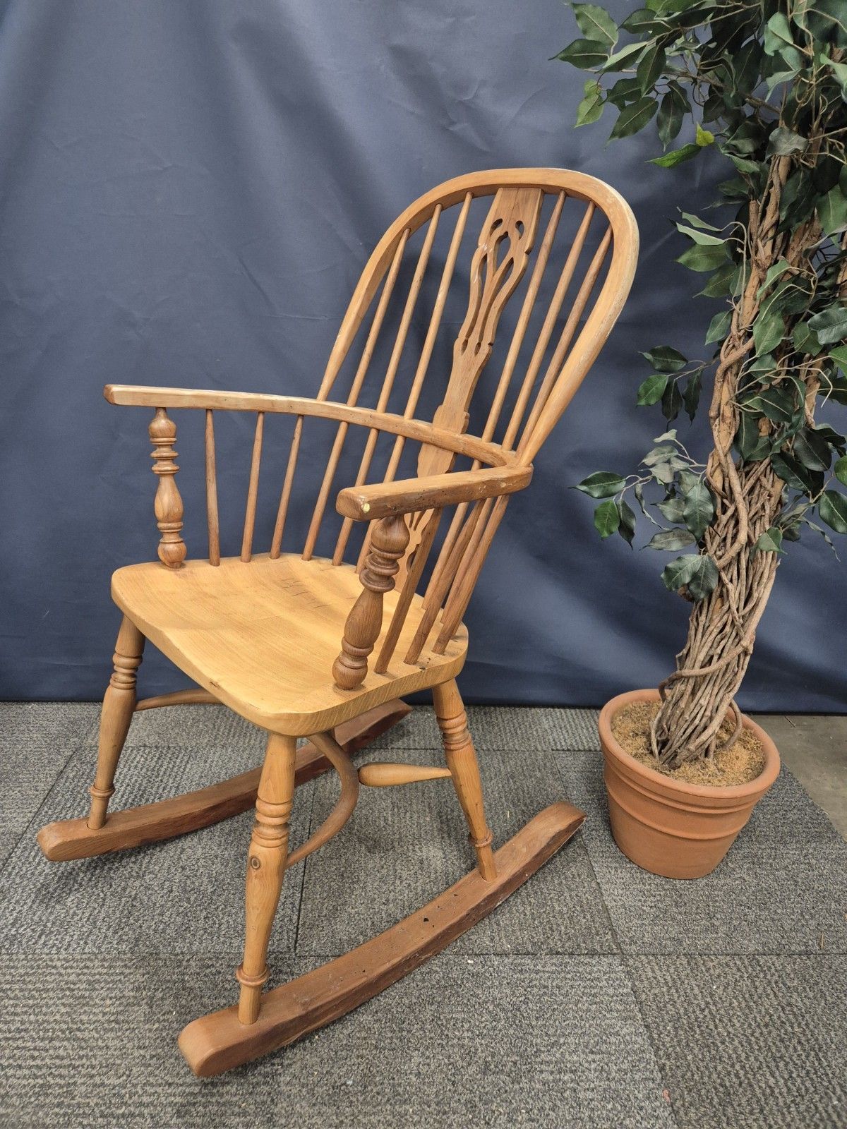Wooden Windsor Rocking Chair Hand Made