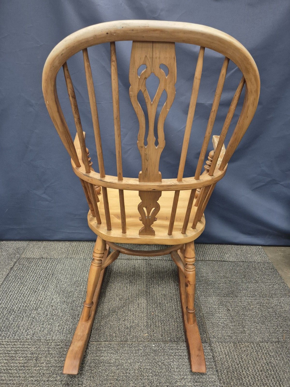 Wooden Windsor Rocking Chair Hand Made photo for sale