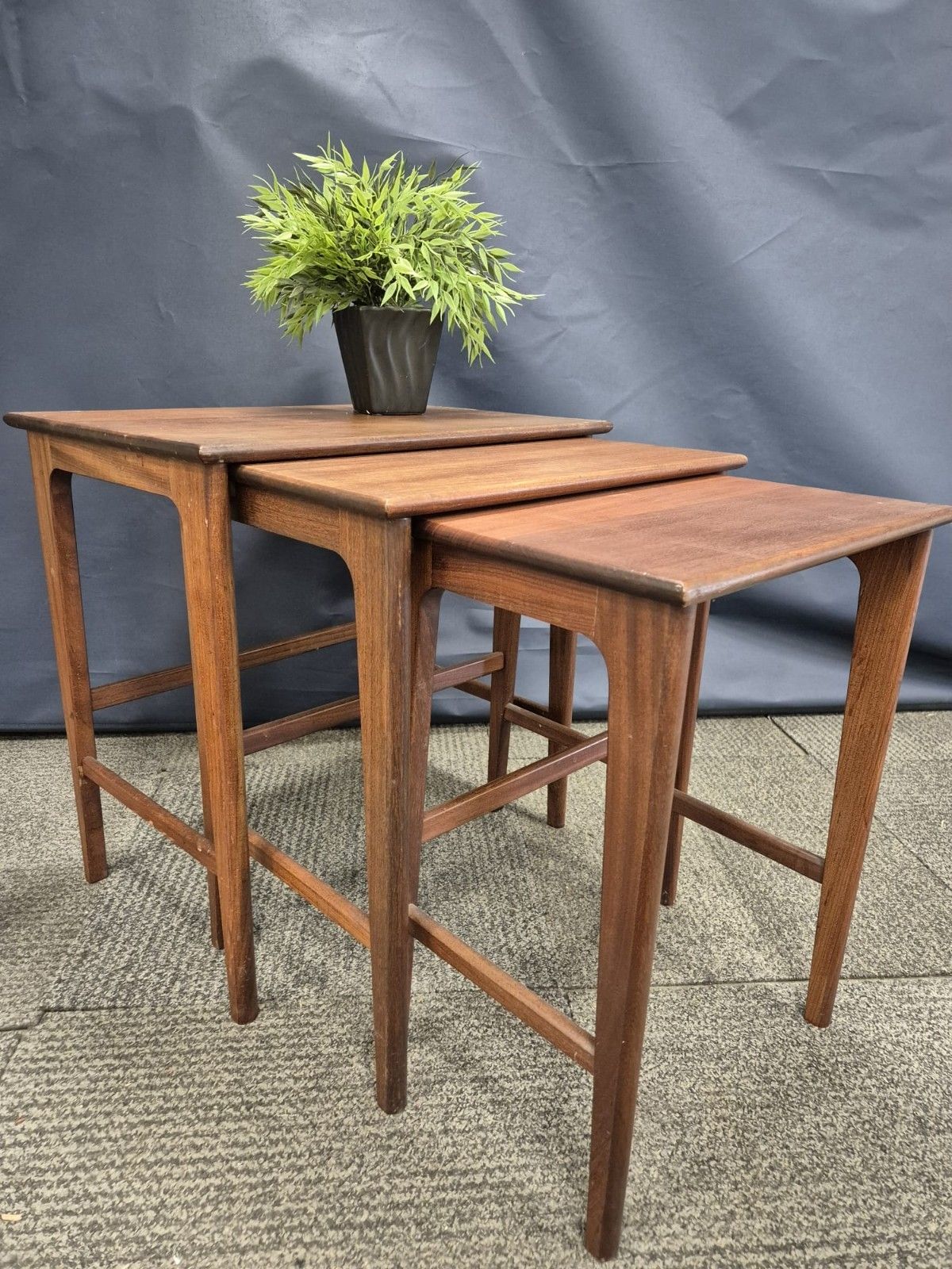 Mid Century Danish Teak Nest Of Tables