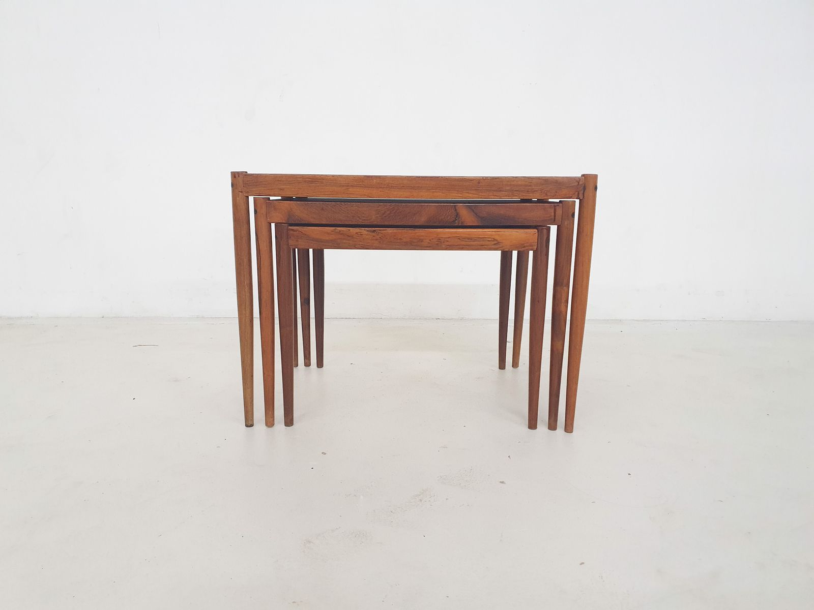 Mid Century Wooden Nesting Tables, The Netherlands 1950's photo furniture