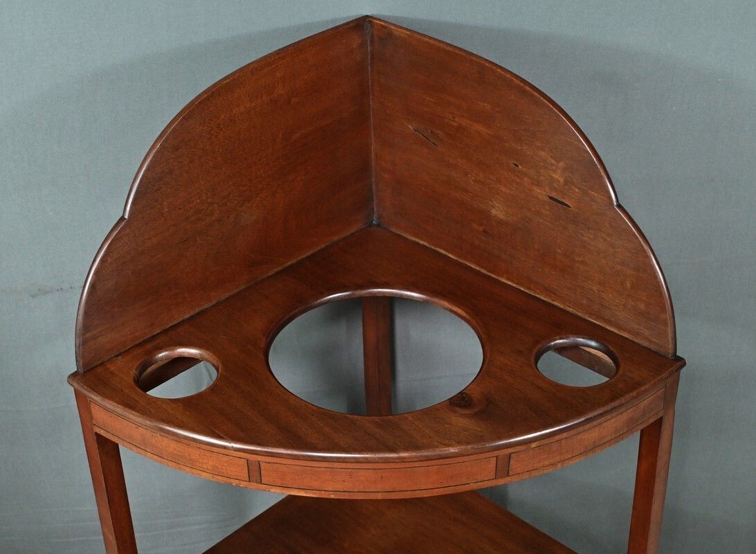 Small Mahogany Corner Vanity Unit – Early 20th Century photo Furniture