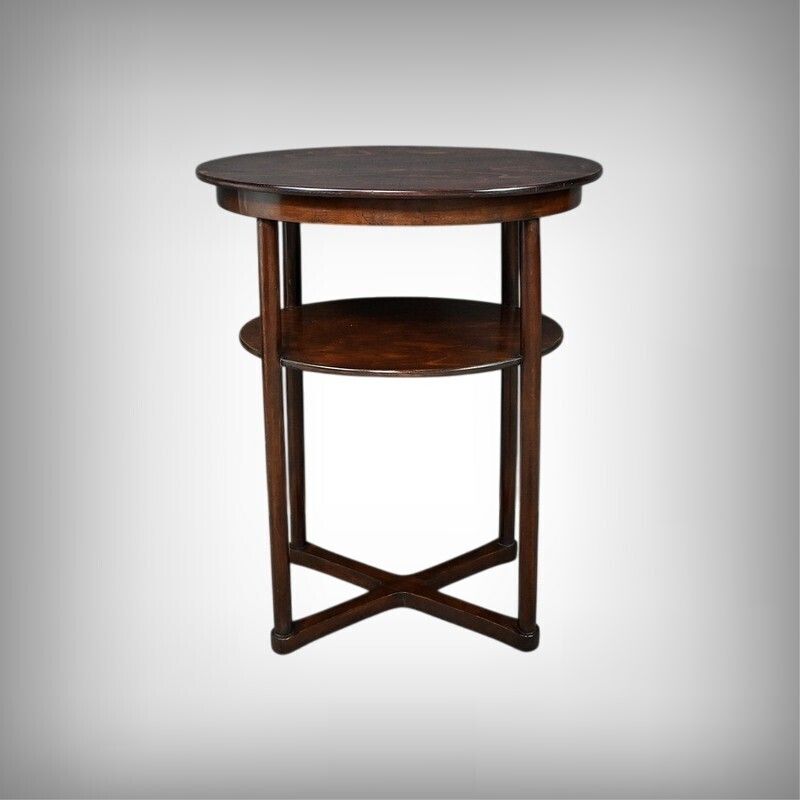 Beech Pedestal Table, By J. Hoffmann, Maison Thonet, Art Deco – 1930 photo furniture