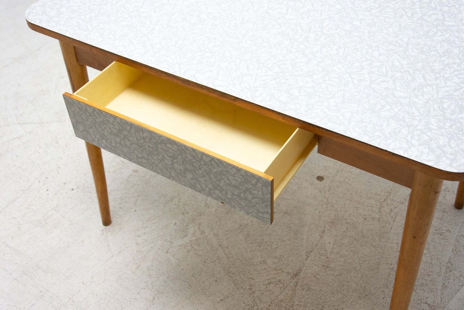 photo for sale Midcentury Formica And Wood Central Table, Czechoslovakia, 1960s