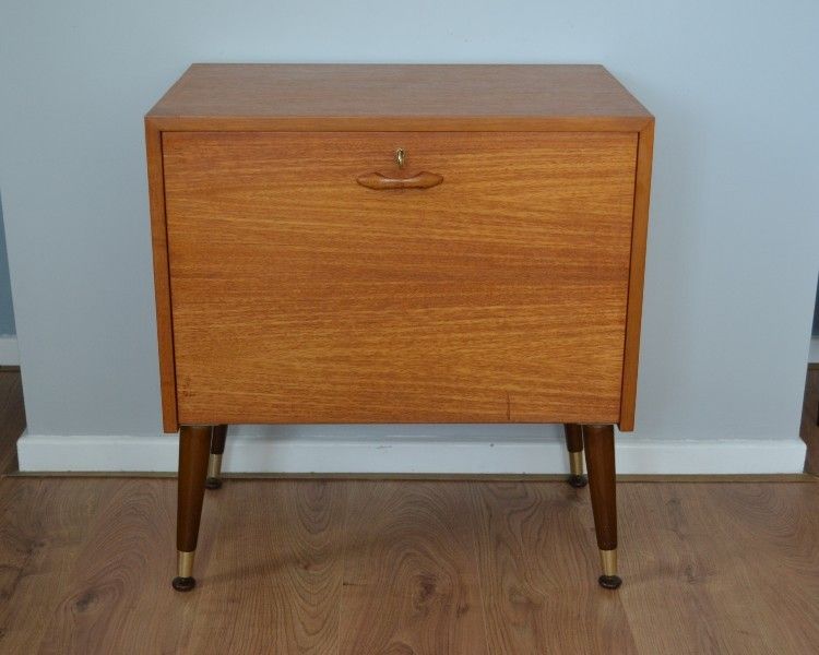 Mid Century Teak Record Cabinet
