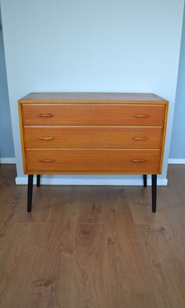 Mid Century Teak Chest Of Drawers photo for sale
