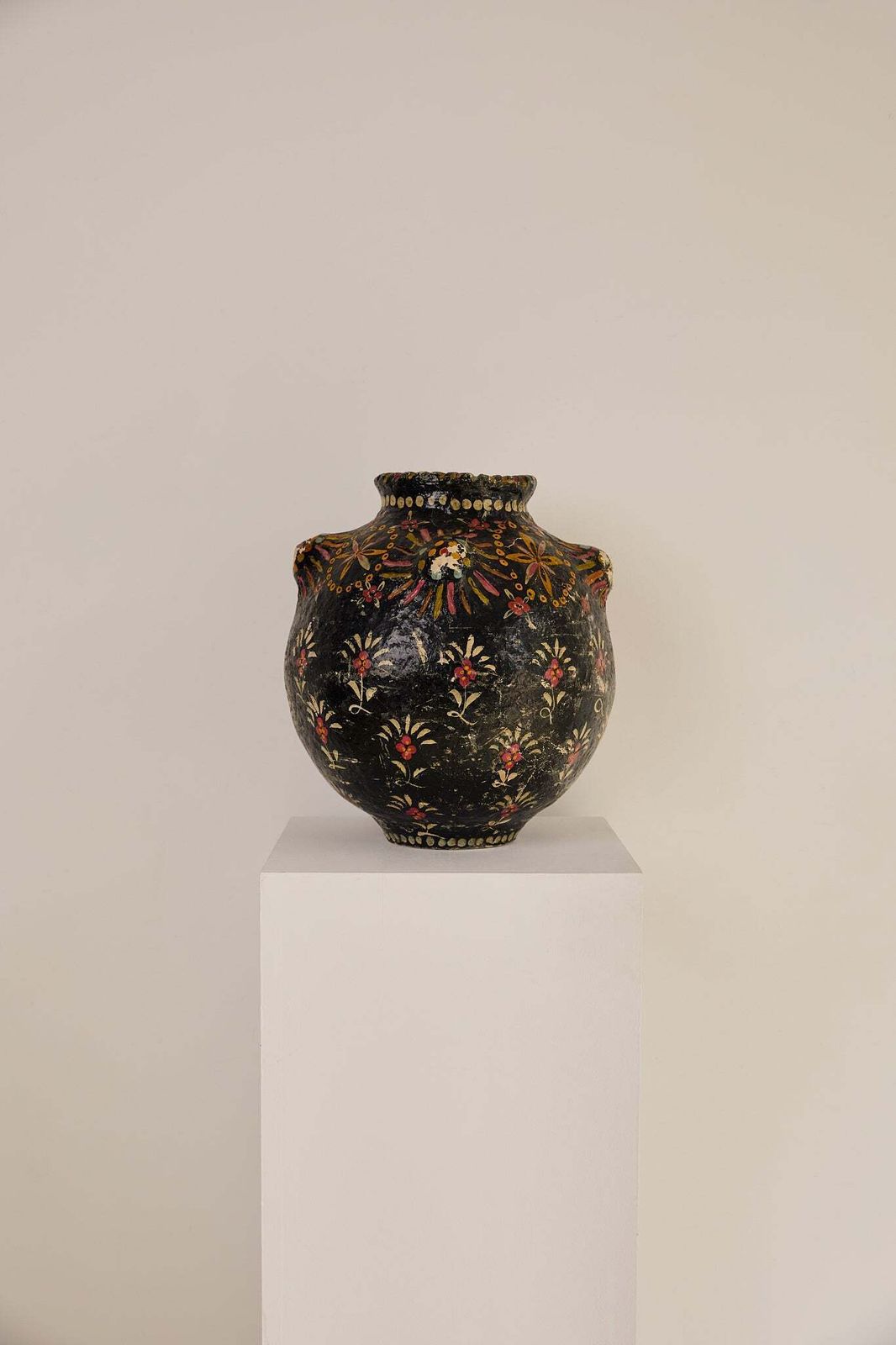 Block Print Floral Pot