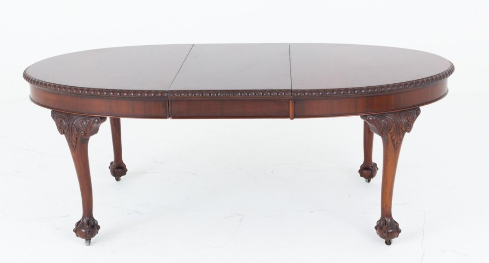 Chippendale Dining Table Extending Mahogany 1890 Revival