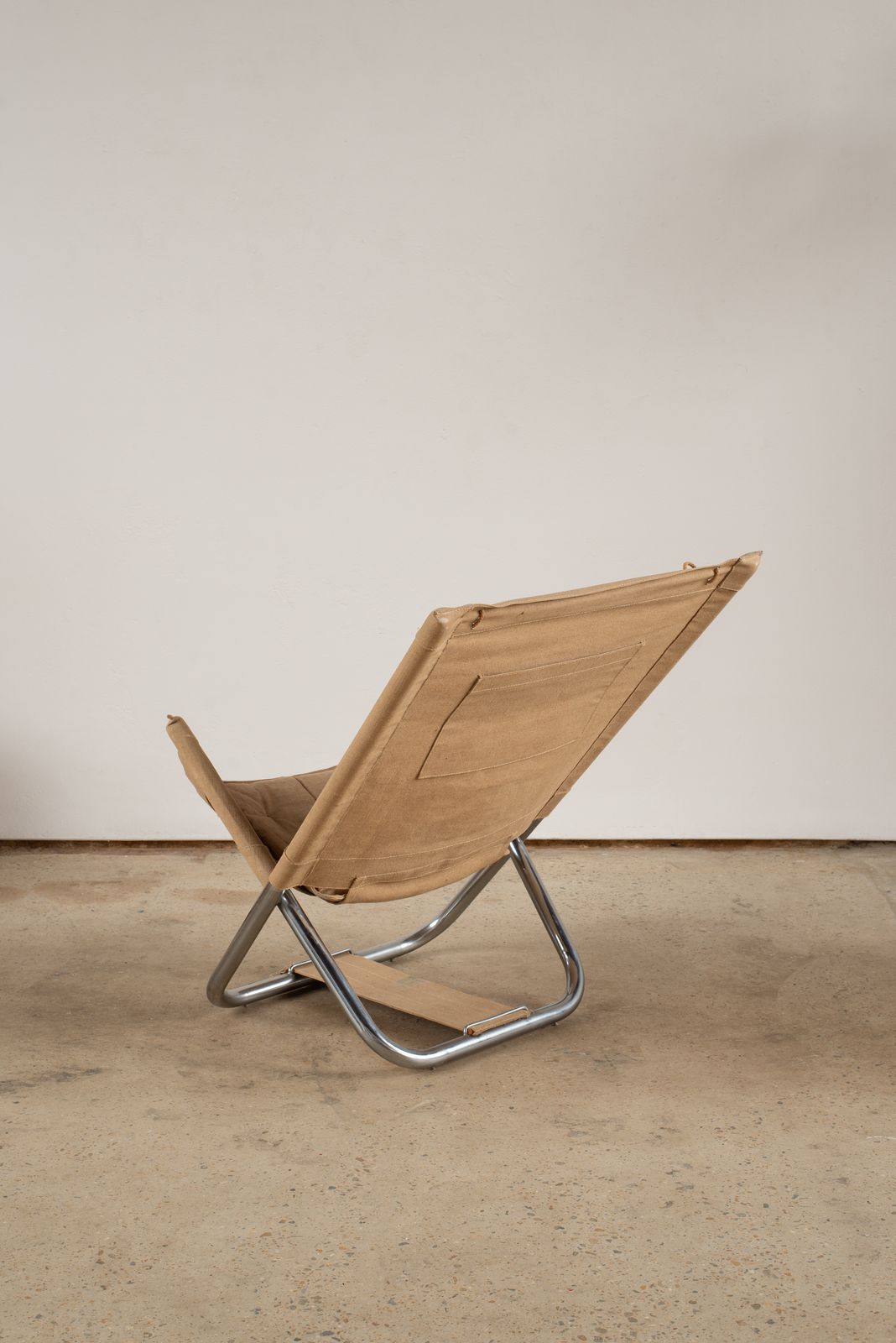 Chrome And Canvas Lounge Chair, Sweden C1970 photo furniture