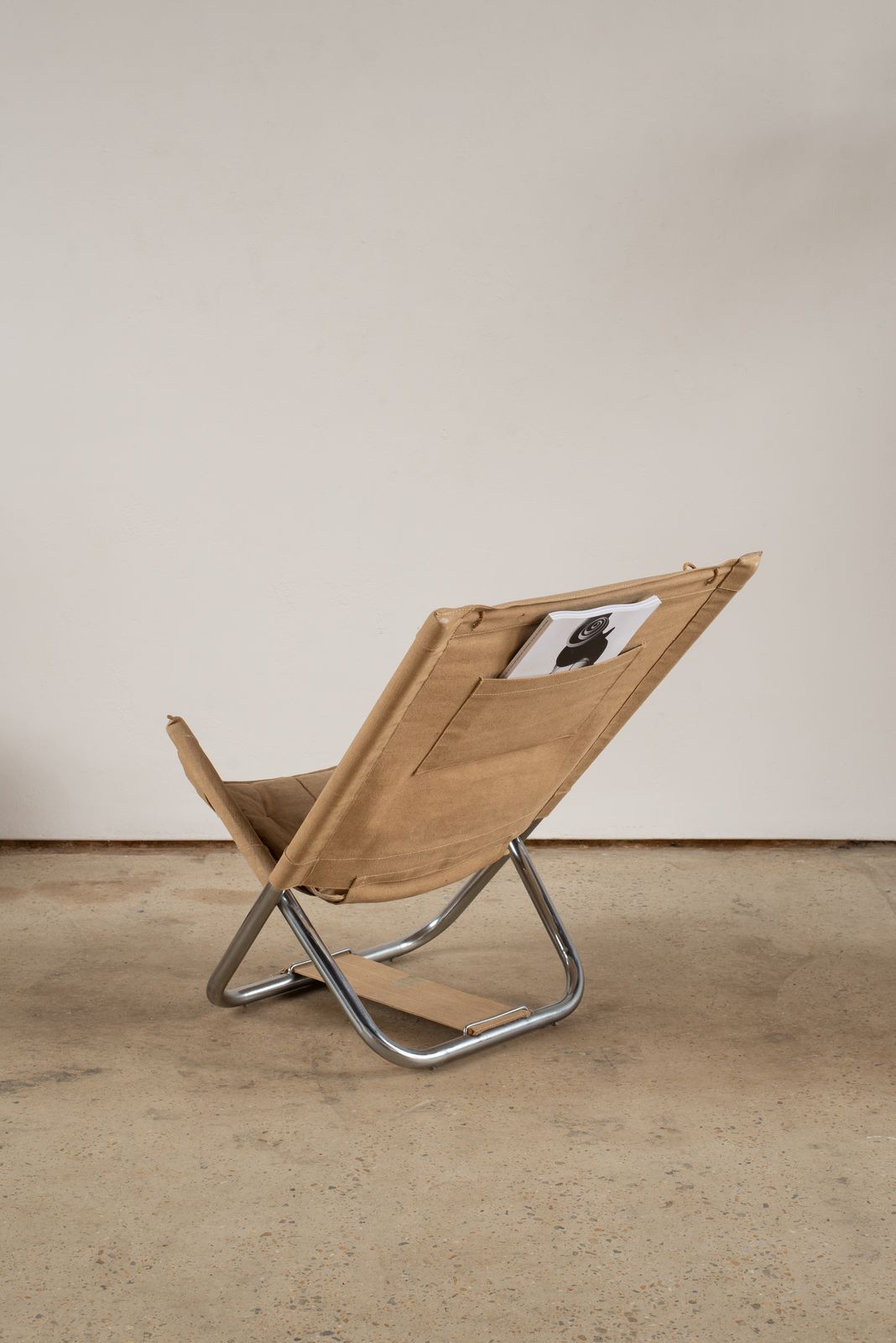 Chrome And Canvas Lounge Chair, Sweden C1970 photo for sale