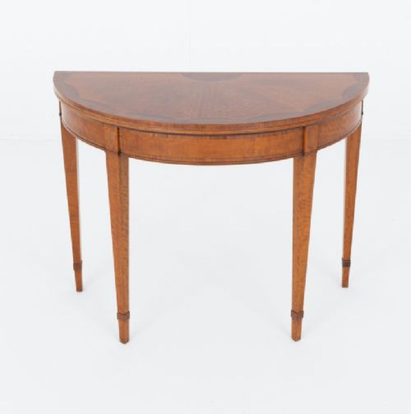 Hepplewhite Revival Card Games Table Satinwood 1900
